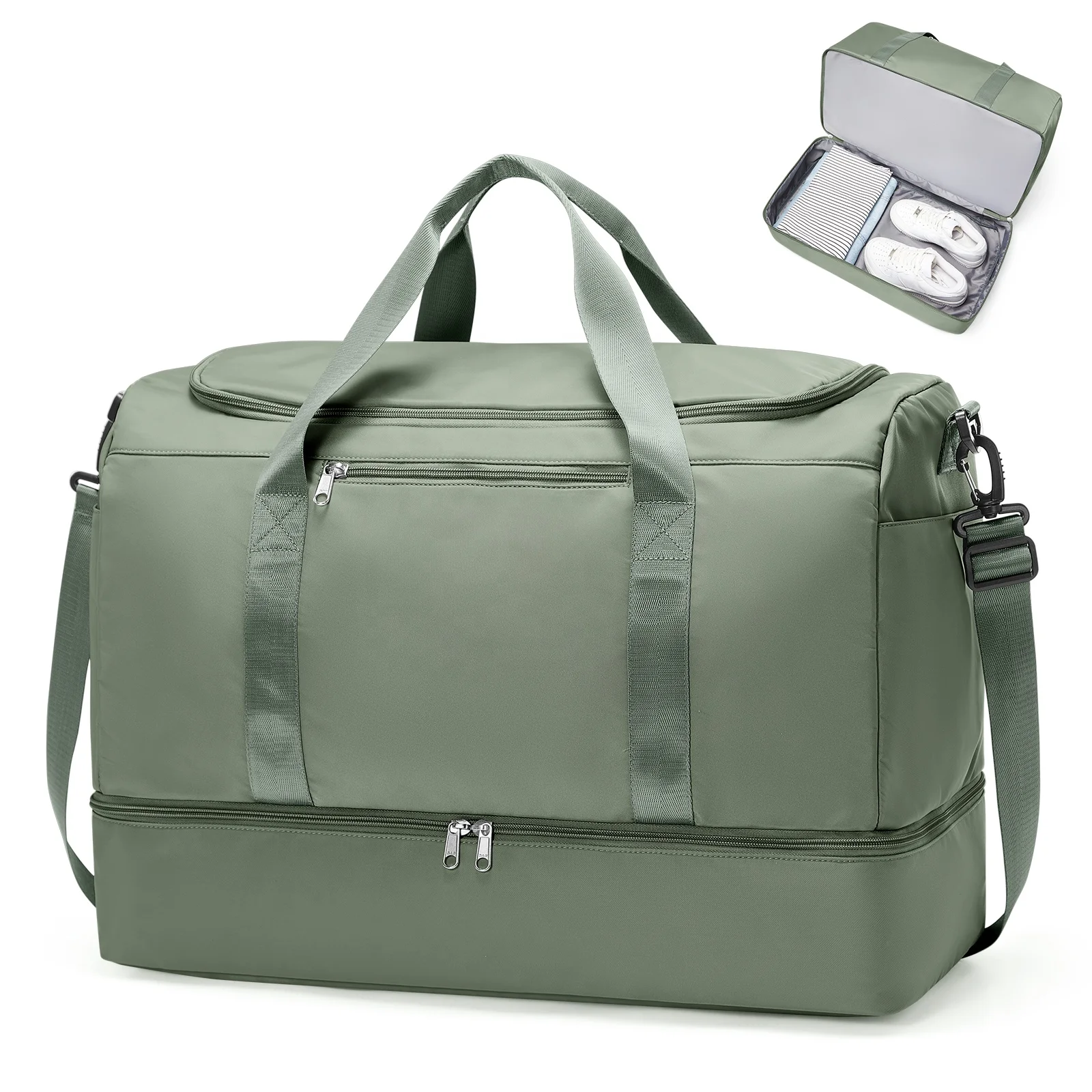 H5e40980f0b5f4aea9b30f5139369666bL.webp Large Light Weight Durable Soft Travel Duffel Bag - Image 1